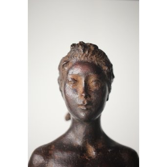 佐藤健次郎 「太陽の子」ブロンズ 共箱 タトウ付　M277 