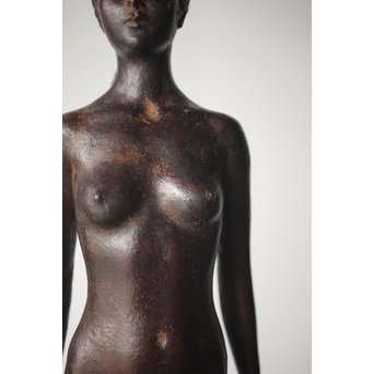 佐藤健次郎 「太陽の子」ブロンズ 共箱 タトウ付　M277 