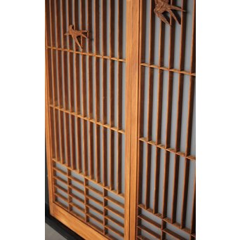 ガラス入 小鳥組子書院 2枚1組　R0125 