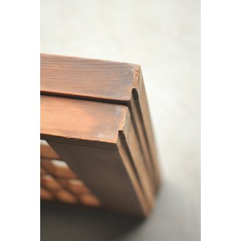 ガラス入 小鳥組子書院 2枚1組　R0125 