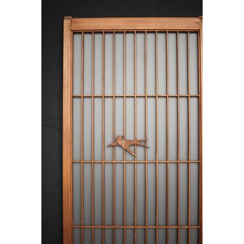 ガラス入 小鳥組子書院 2枚1組　R0125 