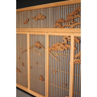 富士 書院欄間 5枚1組　R0127 