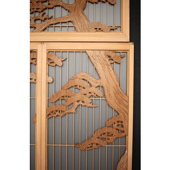 富士 書院欄間 5枚1組　R0127 