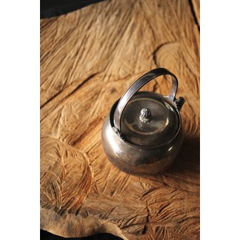 尚古堂 純銀平手提砲口湯沸/銀瓶　M278 