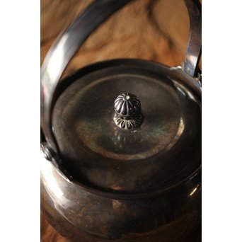 尚古堂 純銀平手提砲口湯沸/銀瓶　M278 