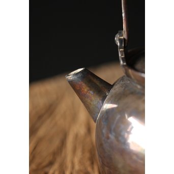 尚古堂 純銀平手提砲口湯沸/銀瓶　M278 