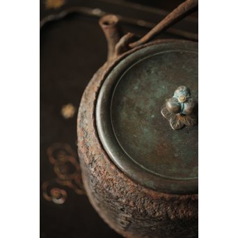 龍文堂 安之介造 道安形 鉄瓶 湯沸 共箱　M279 