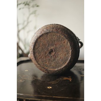 龍文堂 安之介造 道安形 鉄瓶 湯沸 共箱　M279 