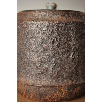 龍文堂 安之介造 道安形 鉄瓶 湯沸 共箱　M279 