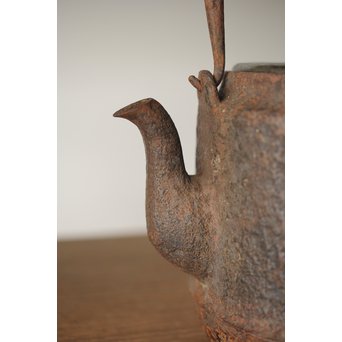 龍文堂 安之介造 道安形 鉄瓶 湯沸 共箱　M279 