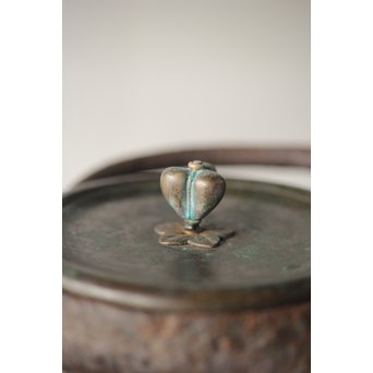 龍文堂 安之介造 道安形 鉄瓶 湯沸 共箱　M279 