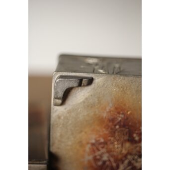 清朝期 錫 香時計 四君子漢詩彫　M280 