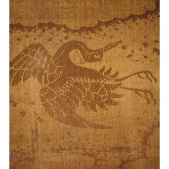 明治刺繍 織物 額装　Z265 