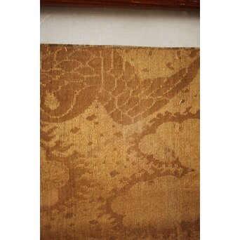 明治刺繍 織物 額装　Z265 