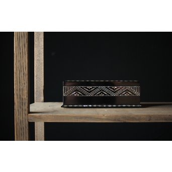 柳畔居古拙/梶古拙 青貝菊 宝石箱　Q281 