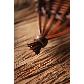 松雲斎 笑月作 竹工芸 末広型銘々盆　U259 