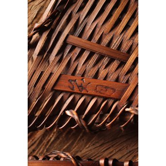 松雲斎 笑月作 竹工芸 末広型銘々盆　U259 