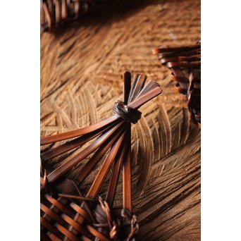 松雲斎 笑月作 竹工芸 末広型銘々盆　U259 