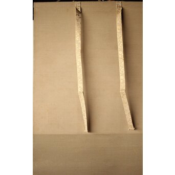 倣 小川芋銭 [芭蕉蛙図] 紙本 掛軸　Z271 