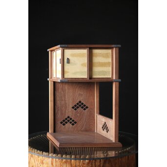 初代 祥桑軒 川本光春作 淡々斎好 徒然棚 総桑造 共箱　X314 