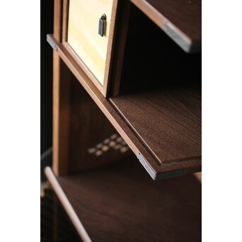 初代 祥桑軒 川本光春作 淡々斎好 徒然棚 総桑造 共箱　X314 