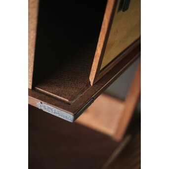 初代 祥桑軒 川本光春作 淡々斎好 徒然棚 総桑造 共箱　X314 