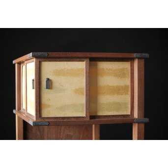 初代 祥桑軒 川本光春作 淡々斎好 徒然棚 総桑造 共箱　X314 