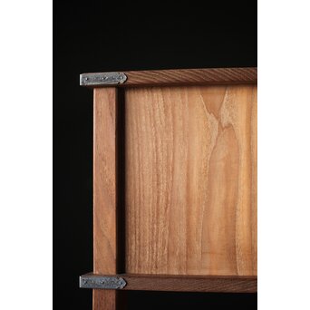 初代 祥桑軒 川本光春作 淡々斎好 徒然棚 総桑造 共箱　X314 