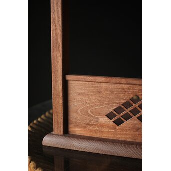 初代 祥桑軒 川本光春作 淡々斎好 徒然棚 総桑造 共箱　X314 