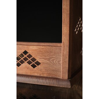 初代 祥桑軒 川本光春作 淡々斎好 徒然棚 総桑造 共箱　X314 