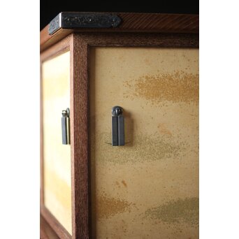 初代 祥桑軒 川本光春作 淡々斎好 徒然棚 総桑造 共箱　X314 