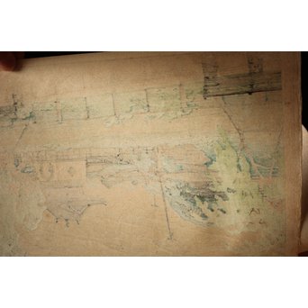 川瀬巴水 初期摺り Bシール 東京二十景/不忍池の雨 木版画　Z270 