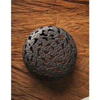 宮永東山 青磁 香炉袴腰香炉 純銀 雲透 火屋　P292 