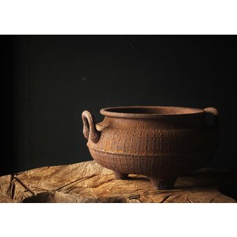 鉄 大香炉 瓶掛　M282