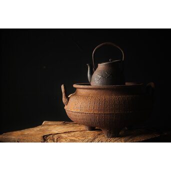 鉄 大香炉 瓶掛　M282 