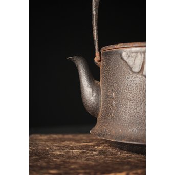 保寿堂 芭蕉紋 南部鉄瓶　M283 