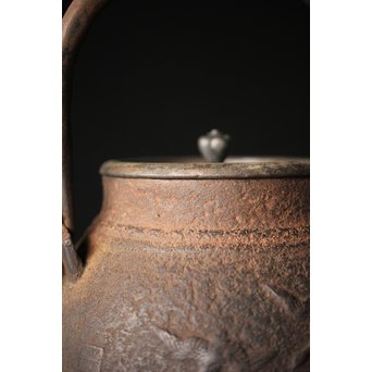 上田照房造 萬龍堂 茶筅形鉄瓶/湯沸　M285 