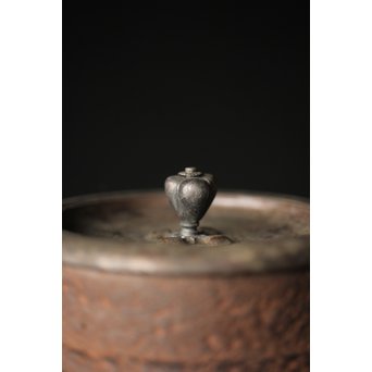 上田照房造 萬龍堂 茶筅形鉄瓶/湯沸　M285 