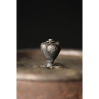 上田照房造 萬龍堂 茶筅形鉄瓶/湯沸　M285 