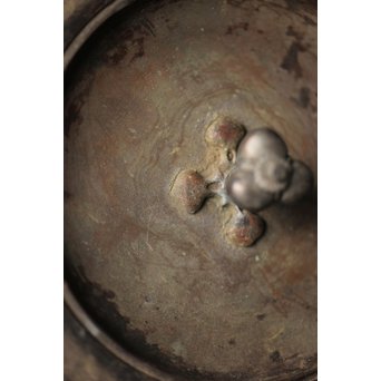 上田照房造 萬龍堂 茶筅形鉄瓶/湯沸　M285 