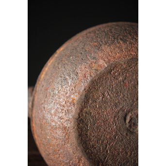 上田照房造 萬龍堂 茶筅形鉄瓶/湯沸　M285 