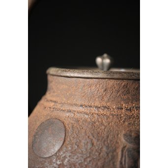 上田照房造 萬龍堂 茶筅形鉄瓶/湯沸　M285 