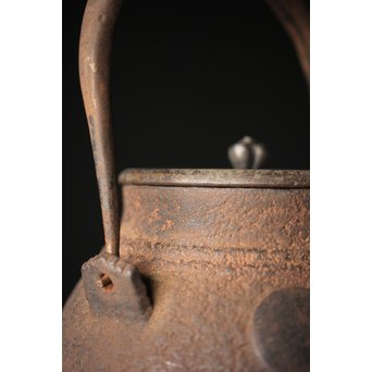 上田照房造 萬龍堂 茶筅形鉄瓶/湯沸　M285 