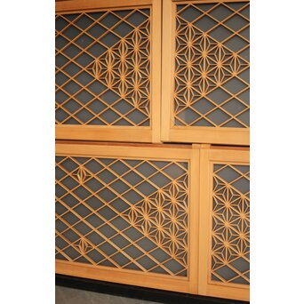 両面ガラス 小型組子欄間/引戸 4枚1組　R0129YD 