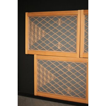 両面ガラス 小型組子欄間/引戸 4枚1組　R0129YD 