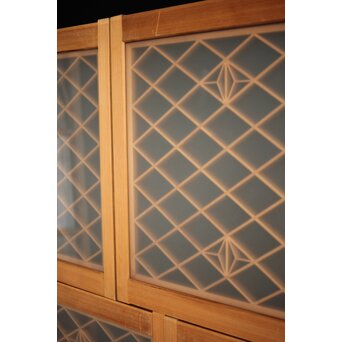 両面ガラス 小型組子欄間/引戸 4枚1組　R0129YD 