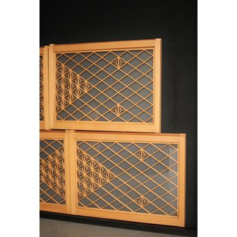 両面ガラス 小型組子欄間/引戸 4枚1組　R0129YD 