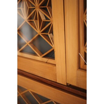 両面ガラス 小型組子欄間/引戸 4枚1組　R0129YD 