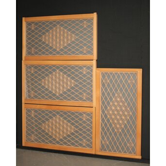 両面ガラス 中型組子欄間/引戸 4枚1組　R0130YD 