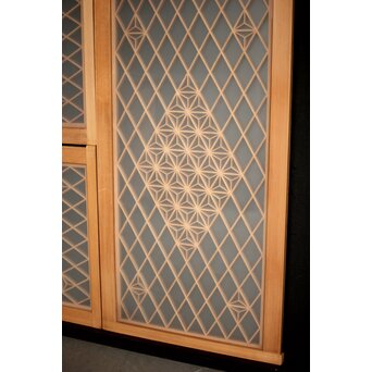 両面ガラス 中型組子欄間/引戸 4枚1組　R0130YD 